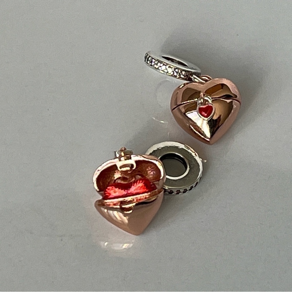 Rose Gold Plated Sterling Silver Reveal Your Love Heart Locket Pendant